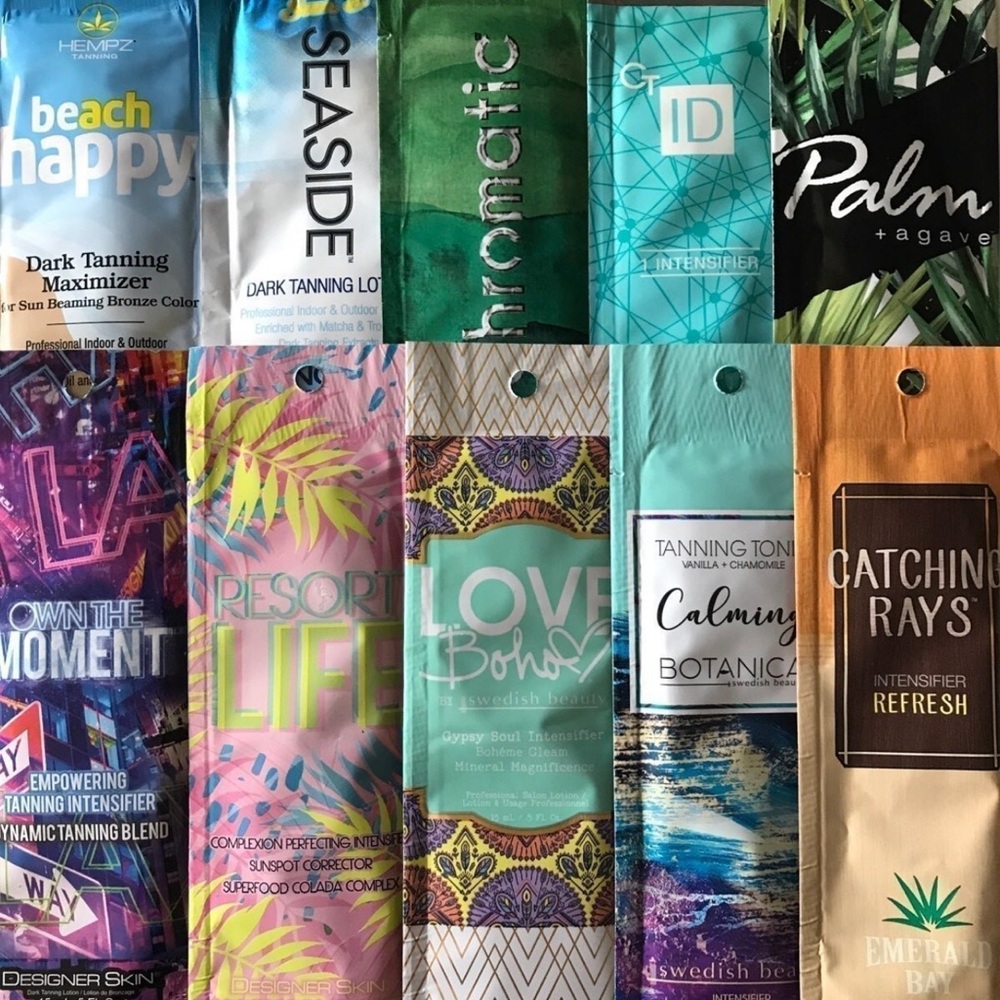NWT TEN HAND SELECTED HIGH QUALITY TANNING PACKETS - Picture 1 of 1